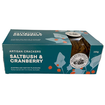 VPC Native Artisan Crackers - Saltbush & Cranberry 100g
